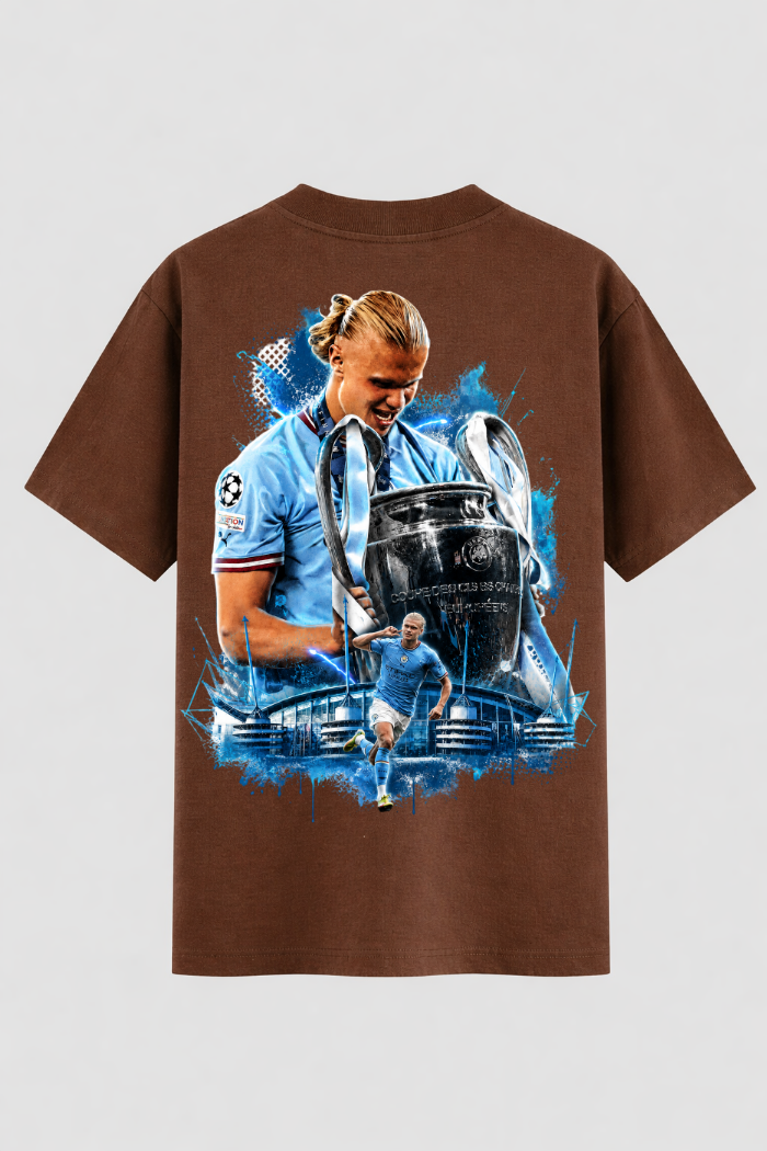 Camiseta Oversized Haland o viking Legend da Noruega